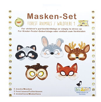 Masker (og skattejagt), Skovens dyr, sæt med 5 stk.
