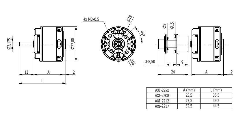 AXI 2212/20 V2 Brushless - 6