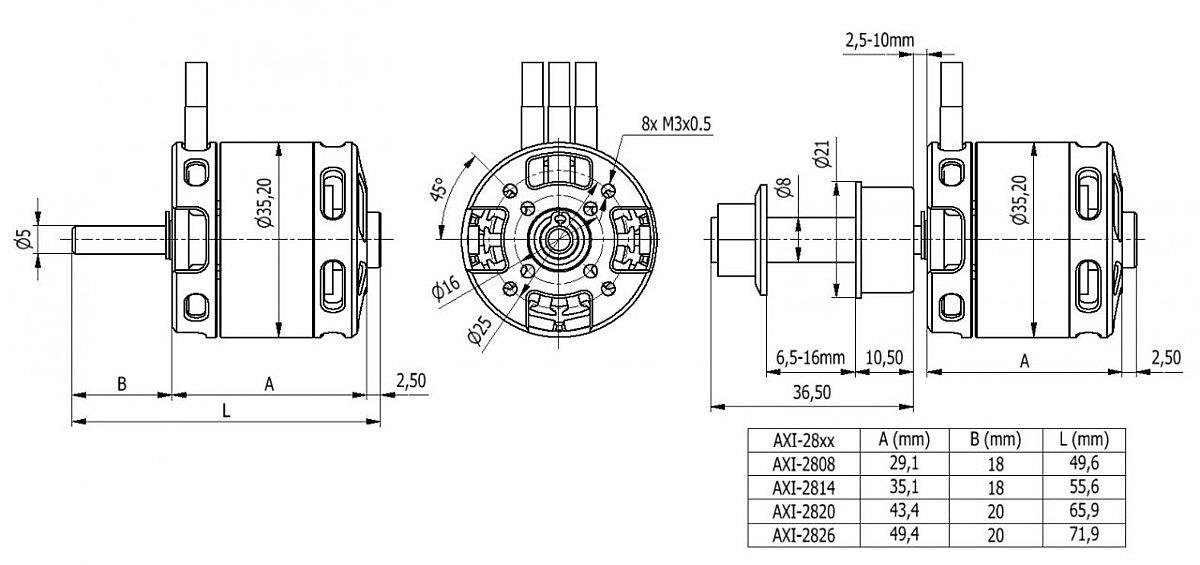 AXI 2808/20 V2 Brushless - 7