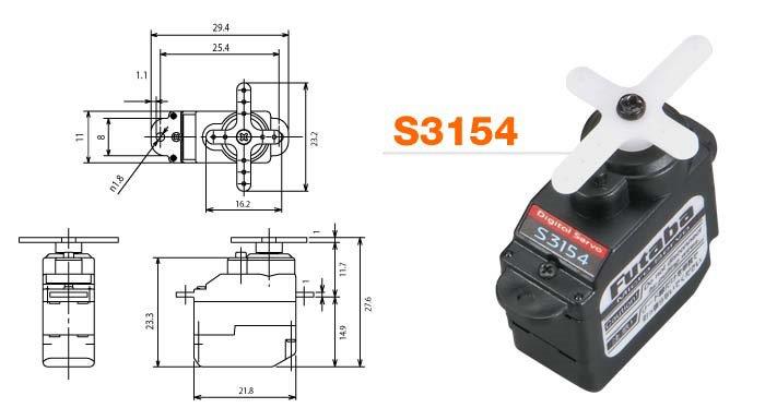 Futaba S3154 Digitalt Mikroservo - 2
