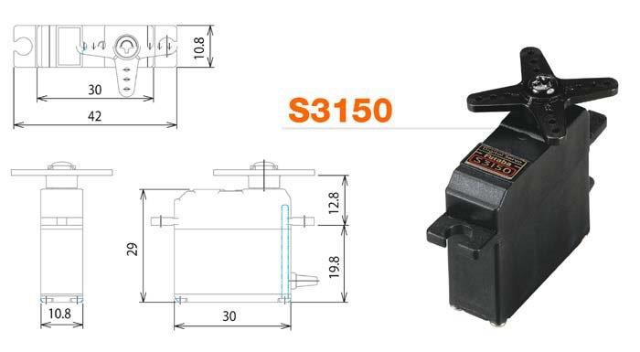 Futaba S3150 Digitalt ultra tunt servo 23g - 2