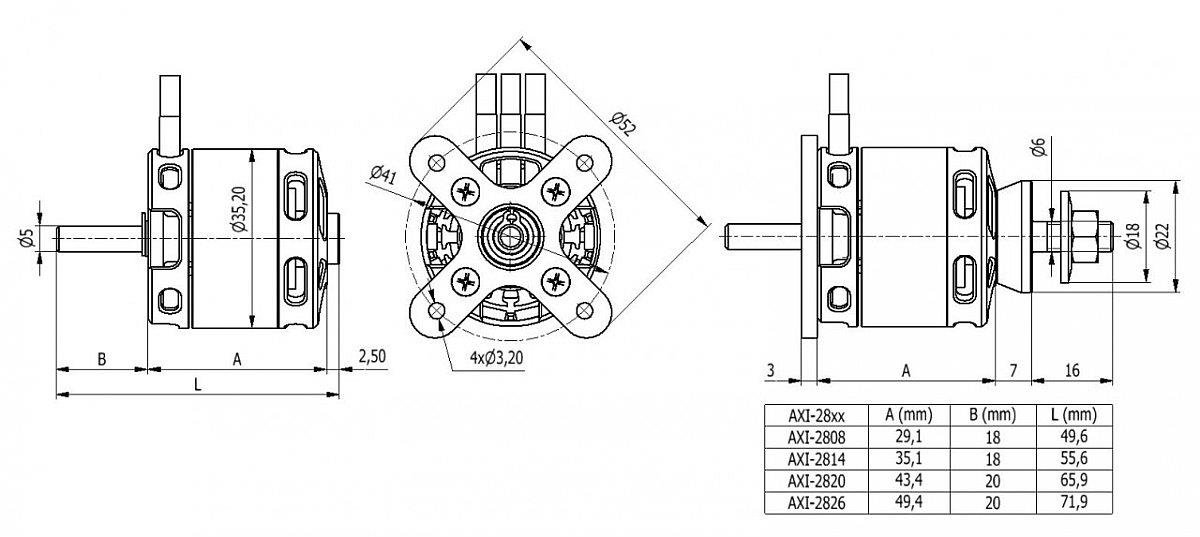 AXI 2814/20  V2 Brushless Motor - 6