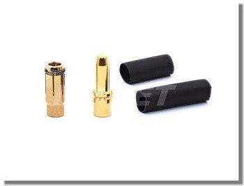 Guldpläterad 3.5 mm dia Hane/Hona MP