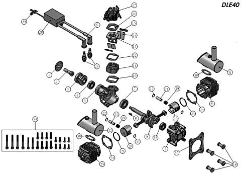 DLE 40 Twin Bensinmotor - 4