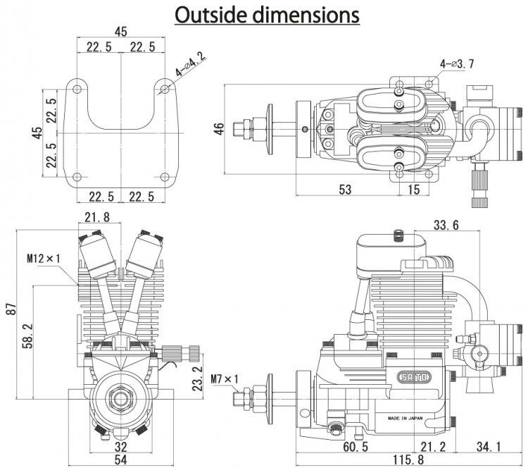 SAITO FG 11 (10.9) bensin motor - 8