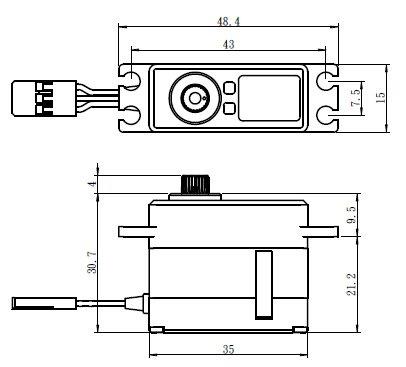 SAVOX -1260MG digital servo 15mm coreless 36g / 12kg - 2