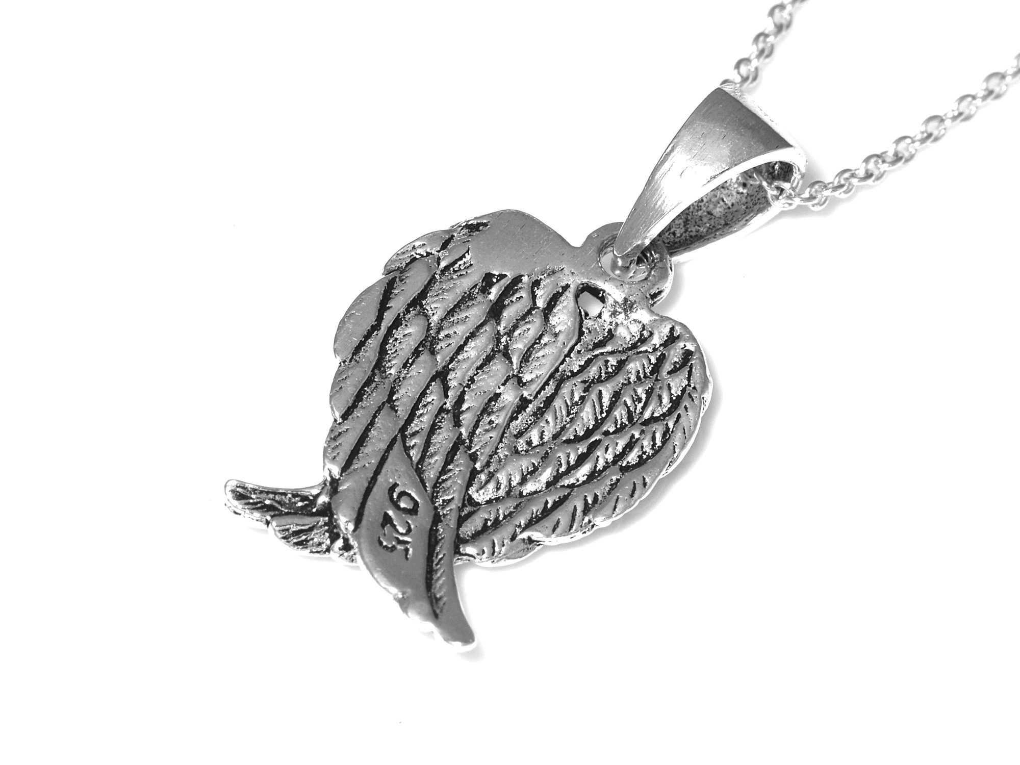 Vingar Halsband i Äkta 925 Silver, Vinge Hänge, Djur Accessoar, Fågel eller Ängel Smycke - 3