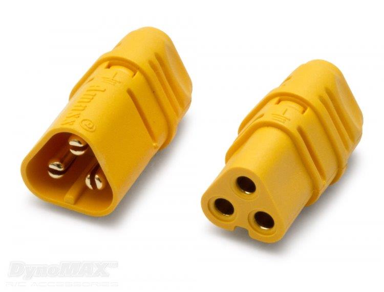 Guldpläterad kontakt MT30 2.0mm 3-polig / Par - 2
