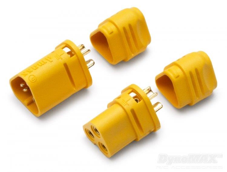 Guldpläterad kontakt MT30 2.0mm 3-polig / Par - 3