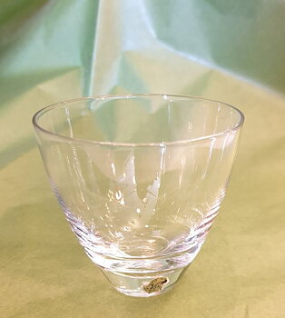 Whisky glass clear glass 1950s