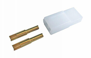 Guldpläterad kontakt 2mm G2 med block (ack del)