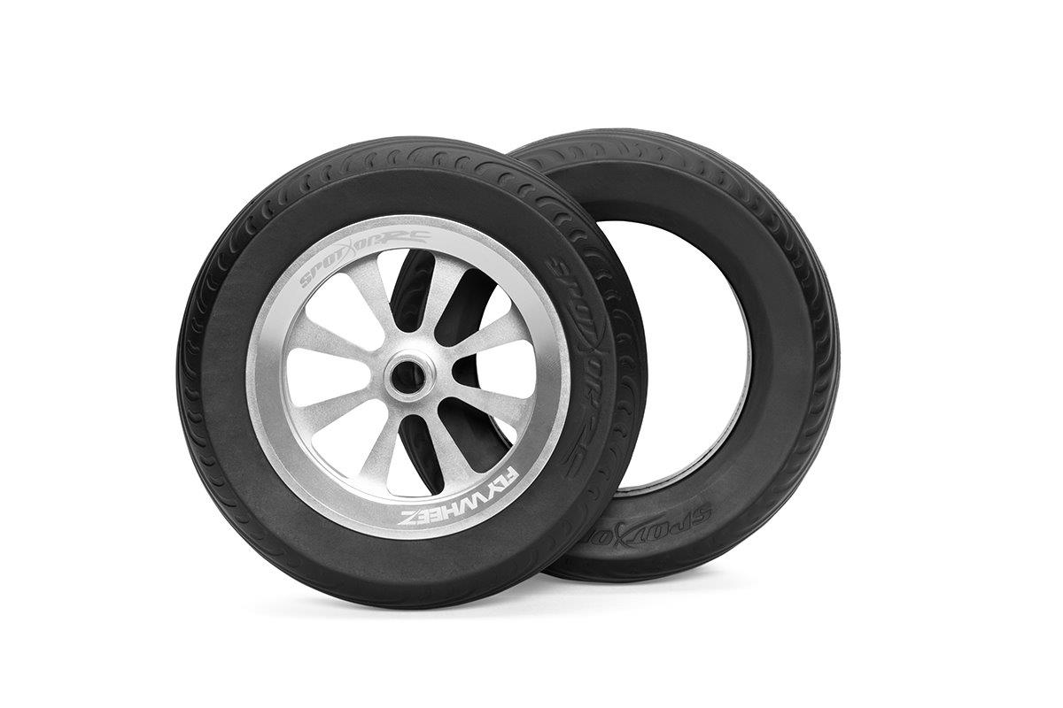 Hjul aluminium 8 ekrad fälg med däck 103mm - 2