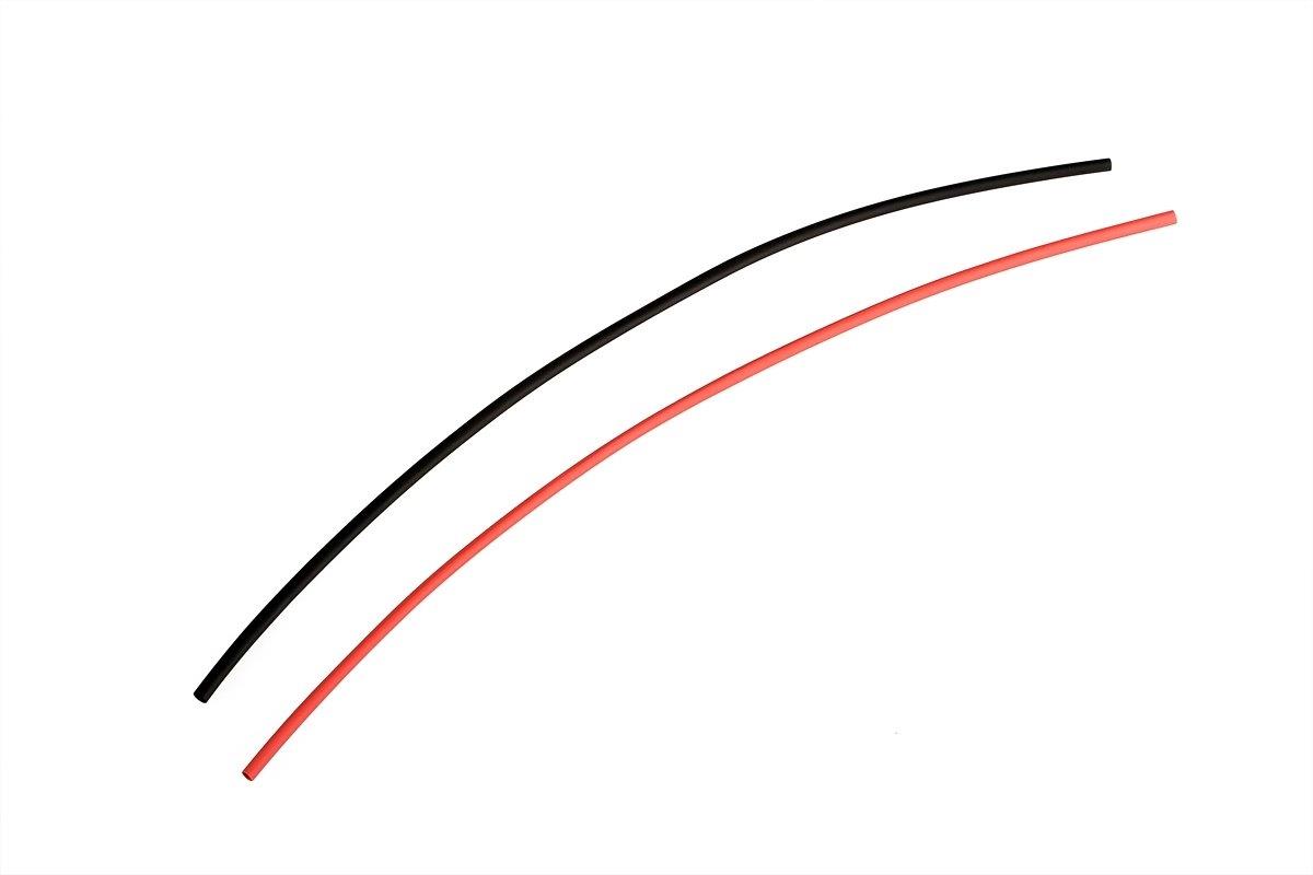 Krympslang 2mm röd/svart 25cm