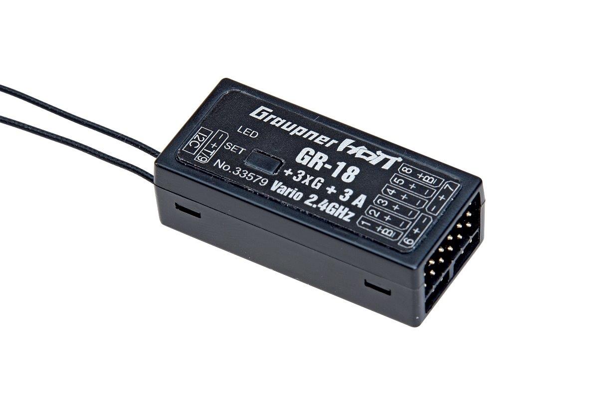 Graupner Mottagare GR-18 +3xG+3A + Vario HoTT