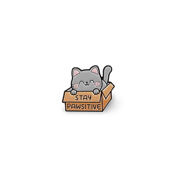 Pin your style! Enamel metal pin (knappenål), Kitty