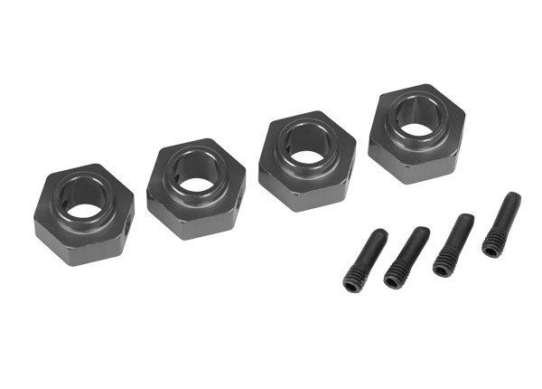 Traxxas Hjulnav 12mm Aluminium Grå (4) TRX-4