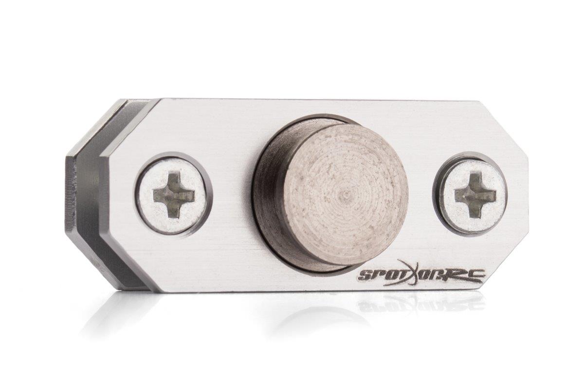 Tanknippel metall med magnet singel silver