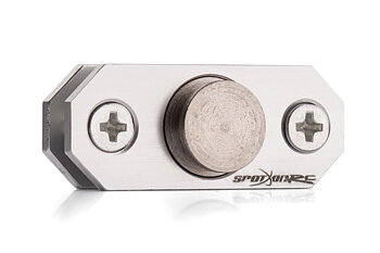 Tanknippel metall med magnet singel silver