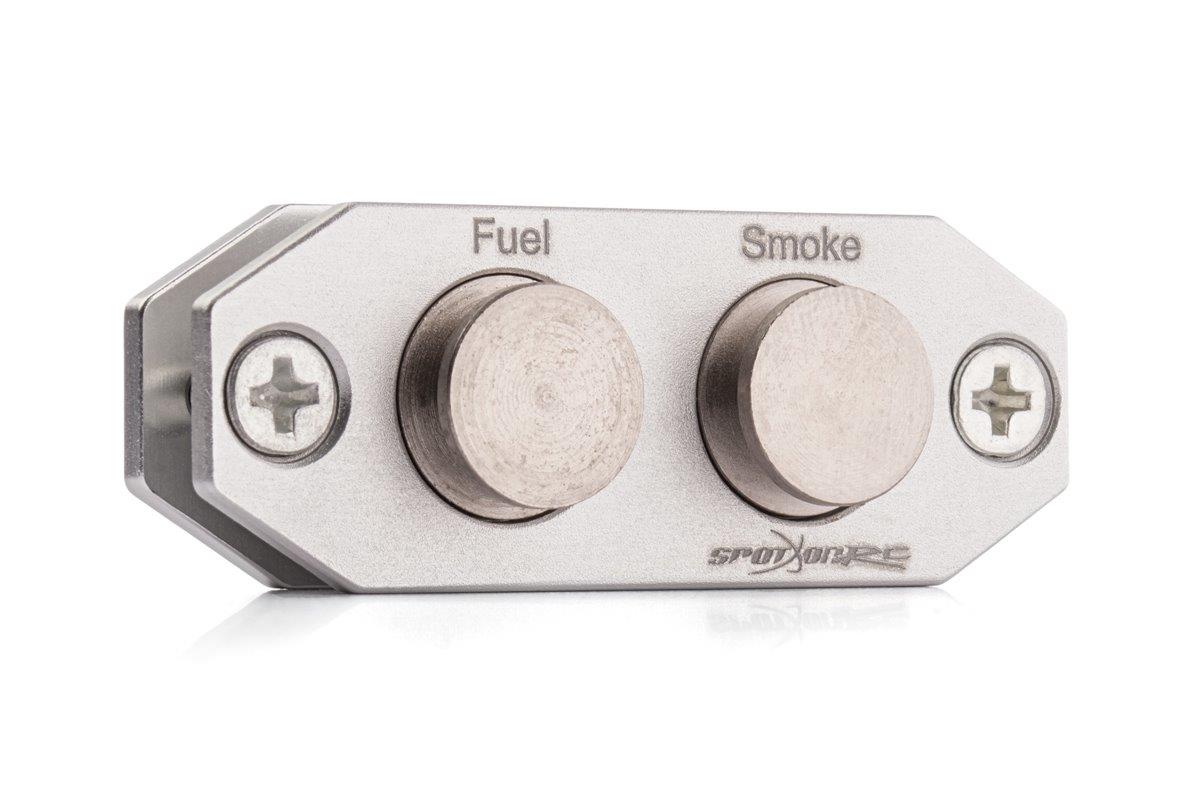 Tanknippel metall med magnet dubell silver