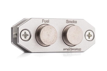 Tanknippel metall med magnet dubell silver