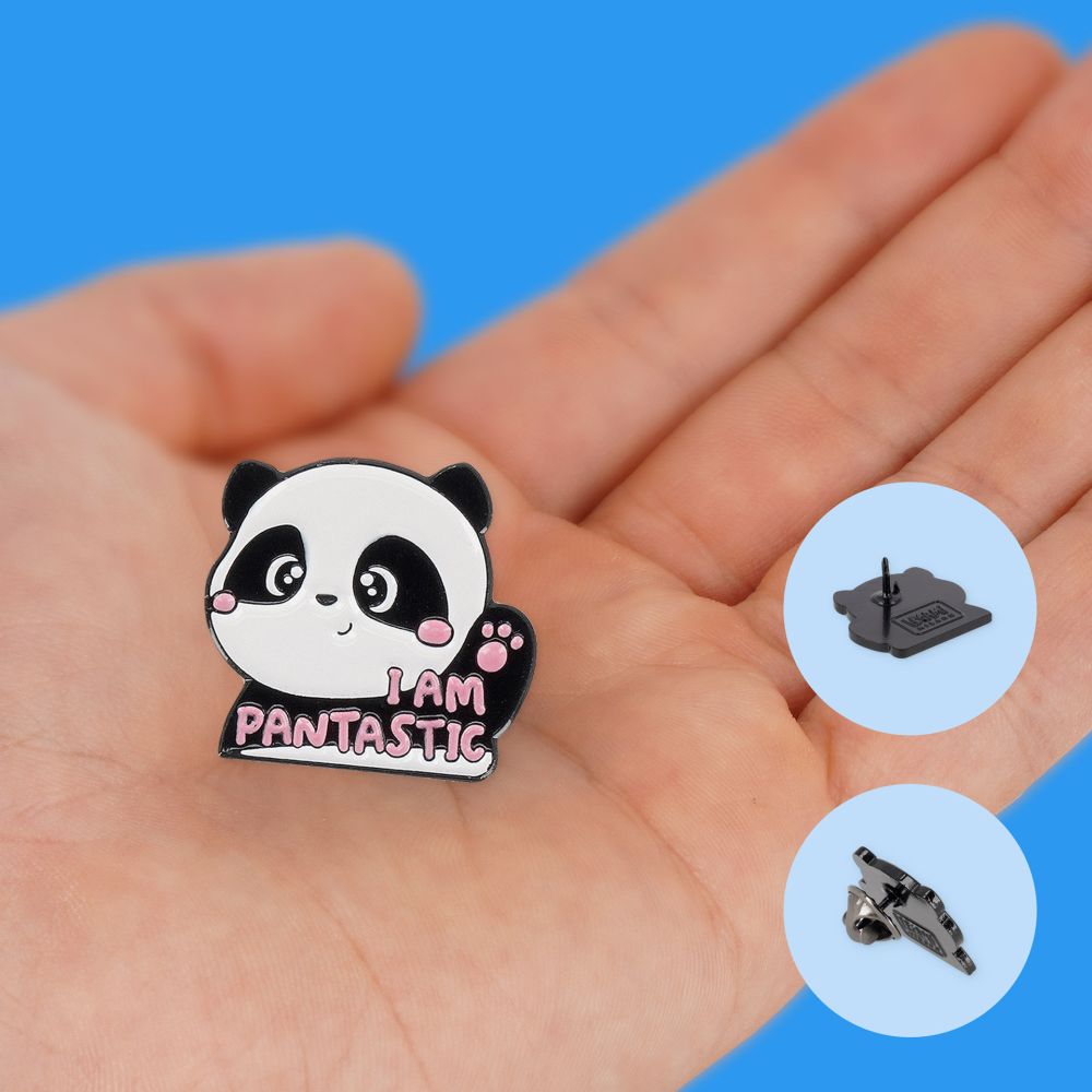Pin your style! Enamel metal pin (knappenål), Panda - 3