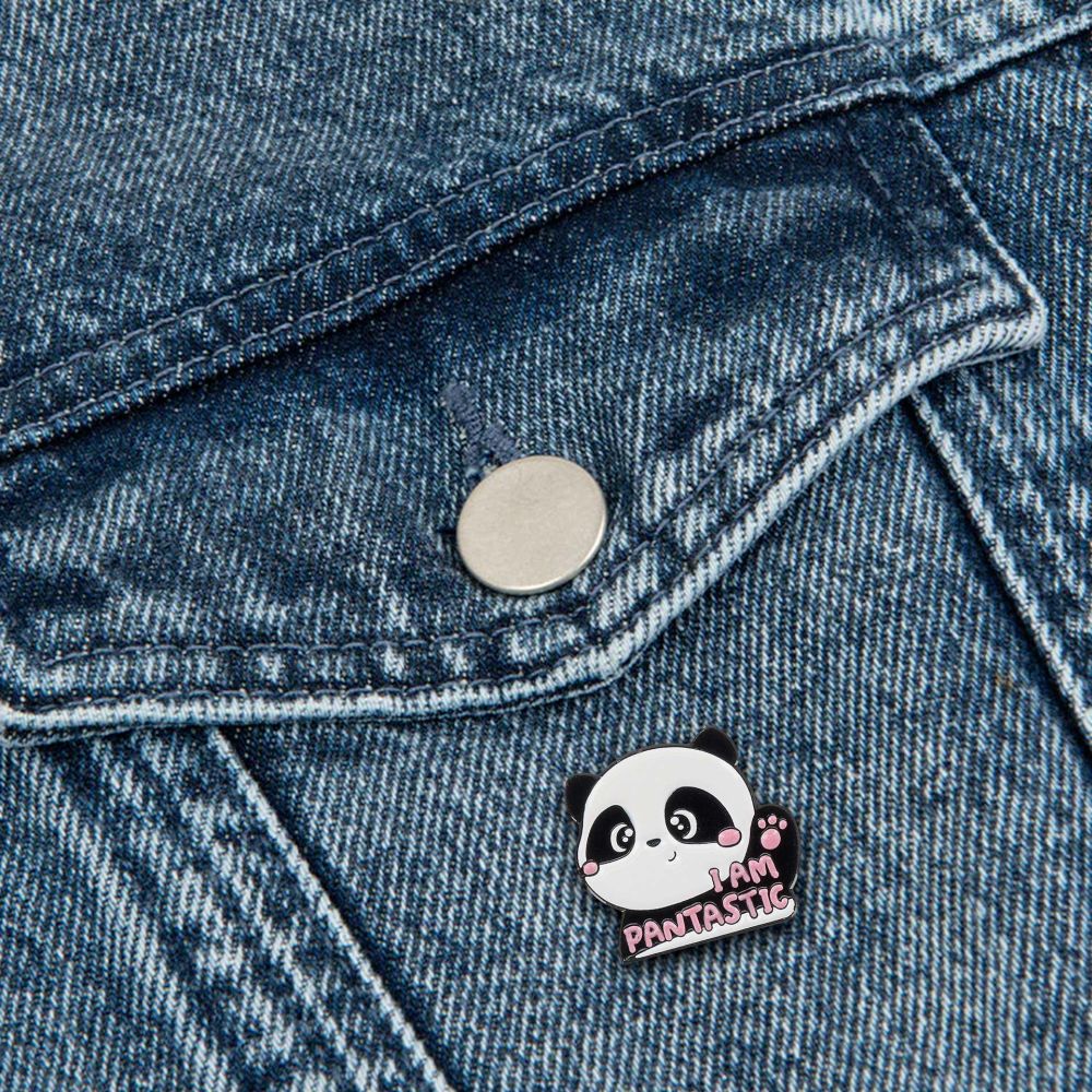Pin your style! Enamel metal pin (knappenål), Panda - 4