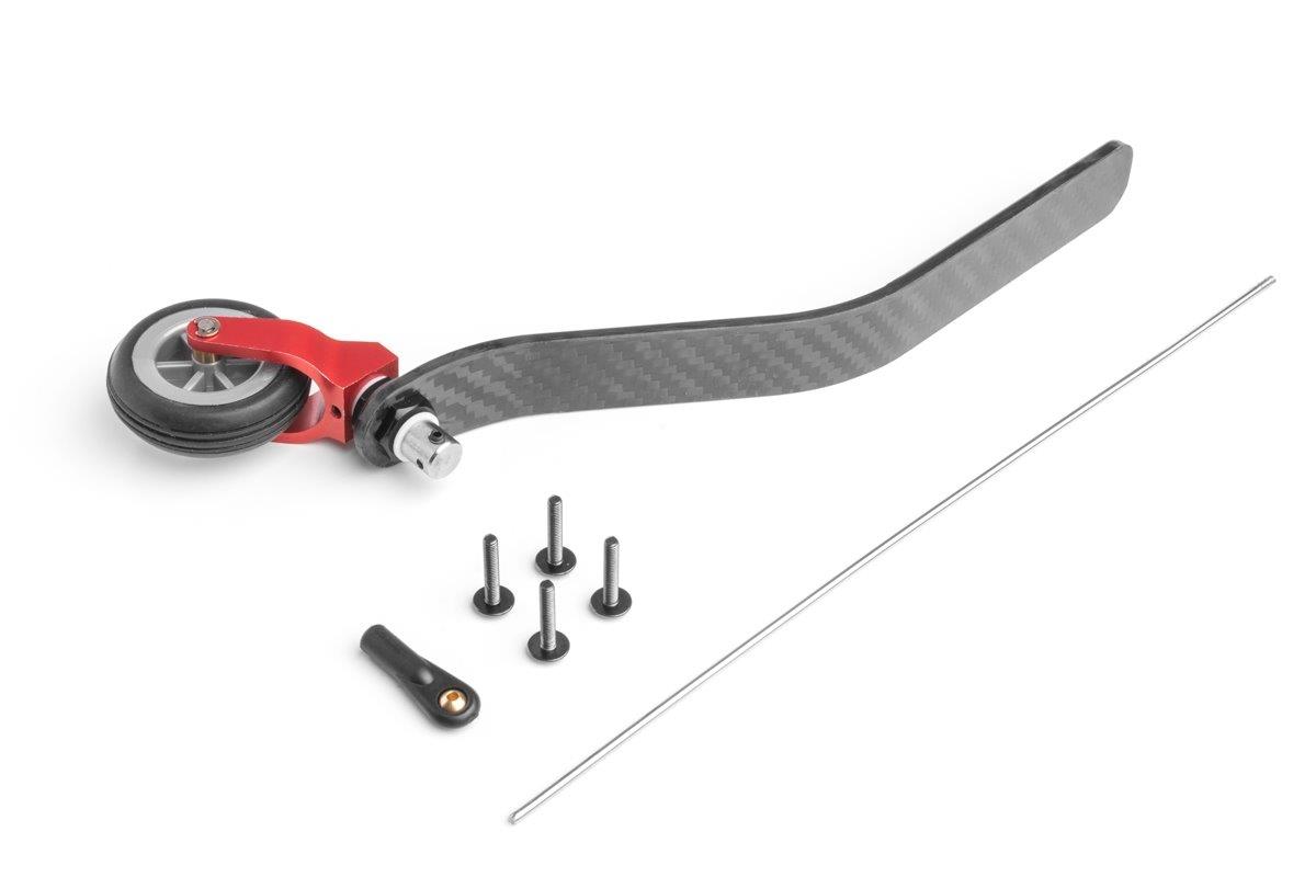 Tailwhell Assy CNC Aluminium & C.F.Tail Wheel for 85-120CC