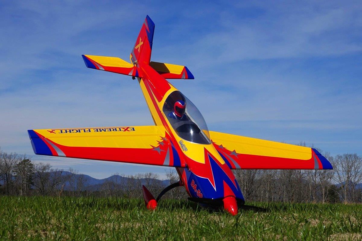 Extreme Flight Extra 300 EXP - Yellow/RED/Blue 2.15m 85 inches