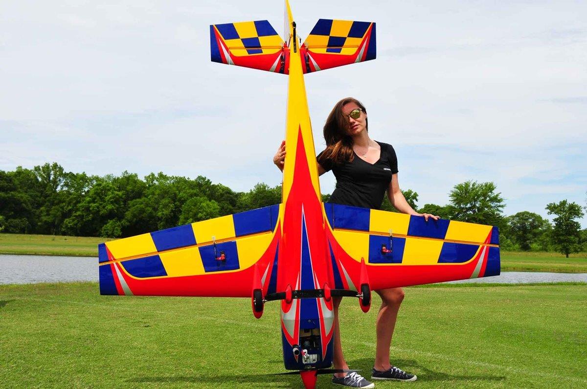 Extreme Flight Extra 300 EXP - Yellow/RED/Blue 2.15m 85 inches - 2