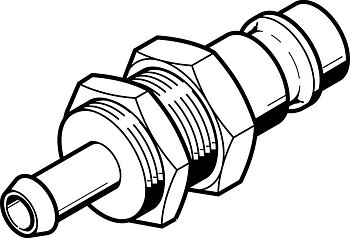 Festo munstycke till självl. ansl. 4mm skottgenomgång