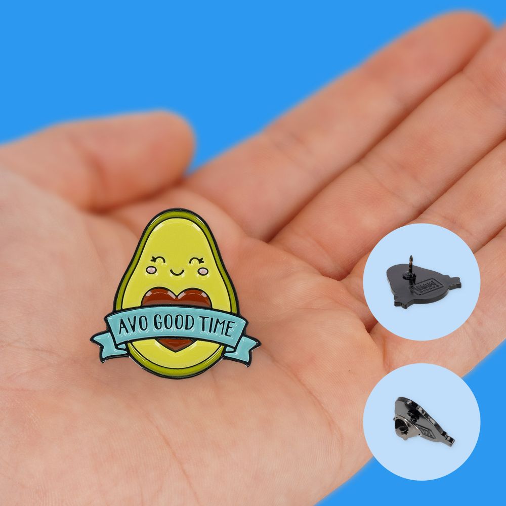 Pin your style! Enamel metal pin (knappenål), Avocado - 3
