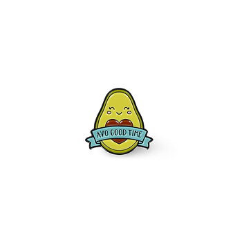 Pin your style! Enamel metal pin (knappenål), Avocado