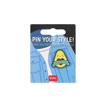 Pin your style! Enamel metal pin (knappenål), Avocado