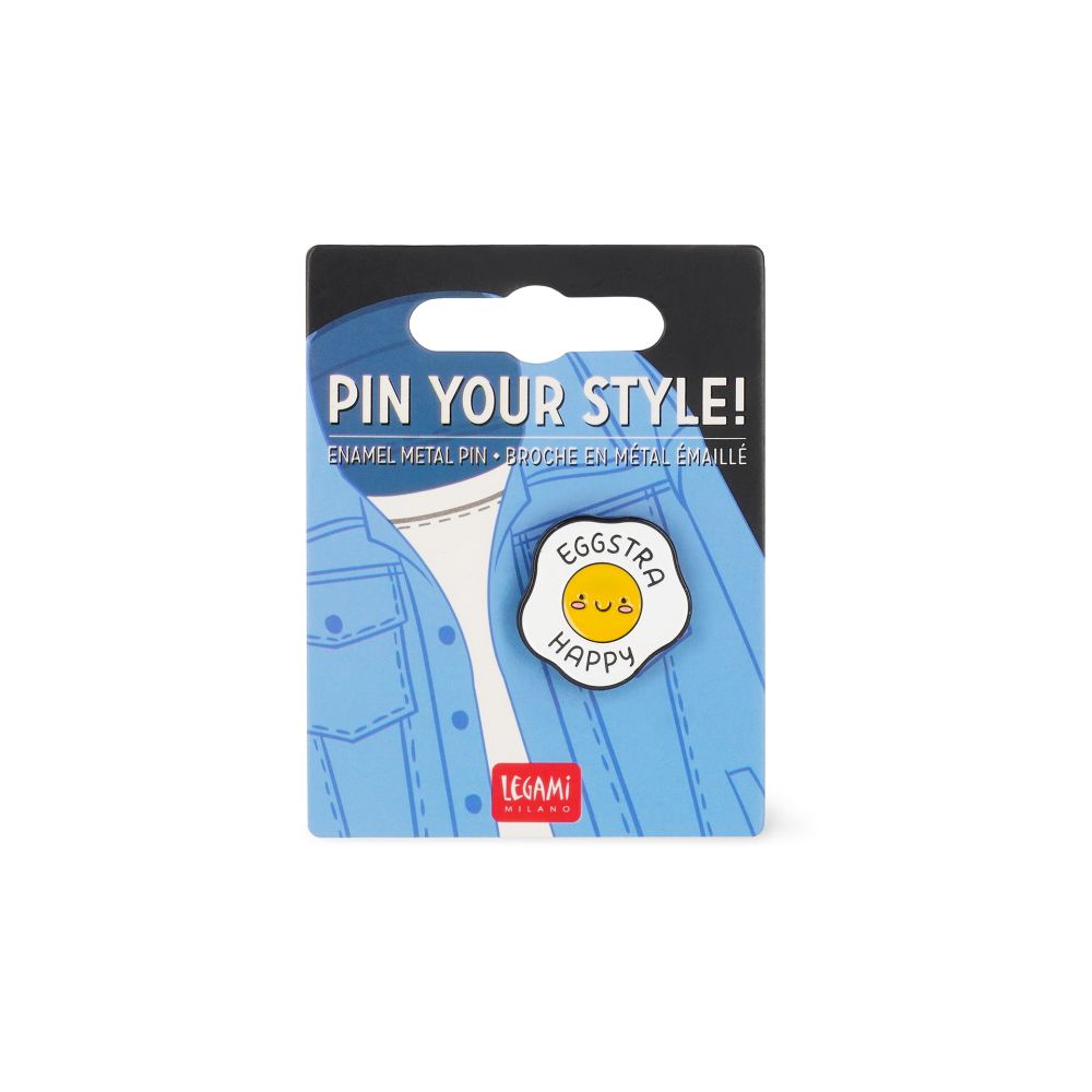 Pin your style! Enamel metal pin (knappnål), Egg
