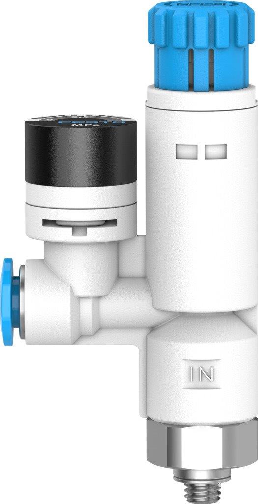 Festo tryckregulator 4mm slang / M5 gänga o mätare - 3
