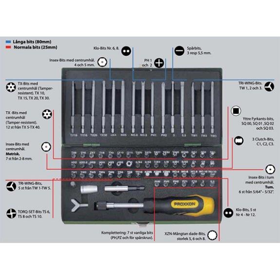 Proxxon SPECIALBITSSATS 23107. 75 DELAR - 2