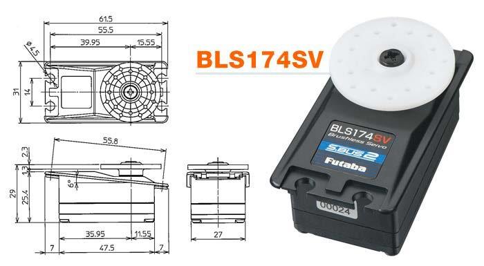 Futaba BLS174SV Ving-Servo 9.6kg 0.09s HV - 2