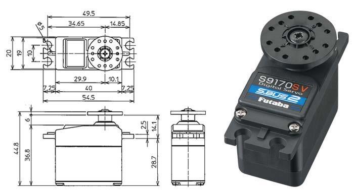 Futaba S9170SV Lågt Servo 6.8kg 0.12s HV - 3