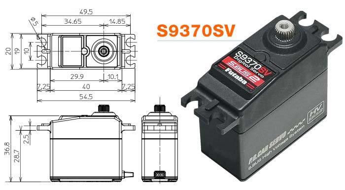 Futaba S9370SV Bil/Båt Servo 16.8kg 0.11s HV - 2