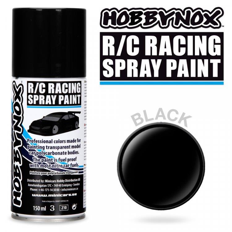 Svart R/C Racing Car Spray Färg 150 ml