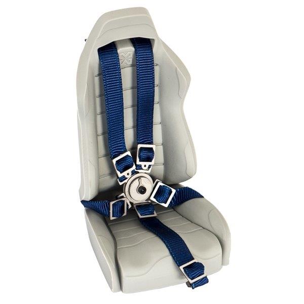 Safety belt with metal clip blue - 2