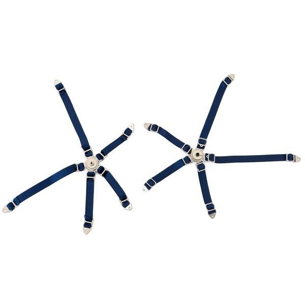 Safety belt with metal clip blue
