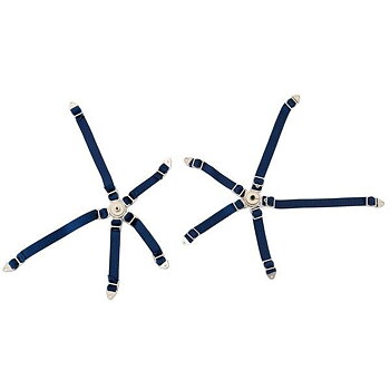 Safety belt with metal clip blue