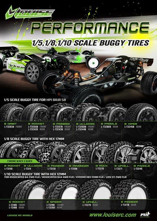 Däck & Fälg B-PIONEER LS Buggy Rear (24mm Hex) (2) - 2