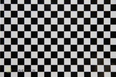 ORACOVER FUN. svart/vit ruta 12.5x12.5mm /2 meter