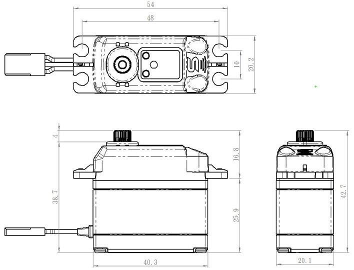 SAVÖX SB-2272MG digital servo BRUSCHLESS 69g (10.0kg/.05sec)* - 3