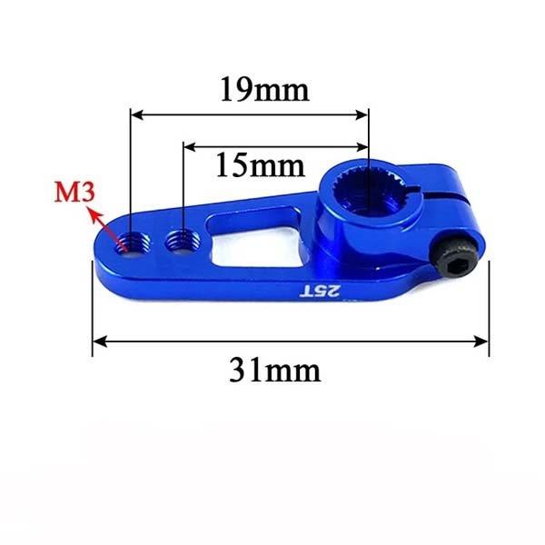 Alu servo arm  25T L- 15.19mm / M3 - 2