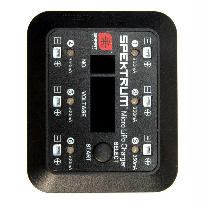 Spektrum Micro 6 Port DC/USB 1S LiPo Charger - 7