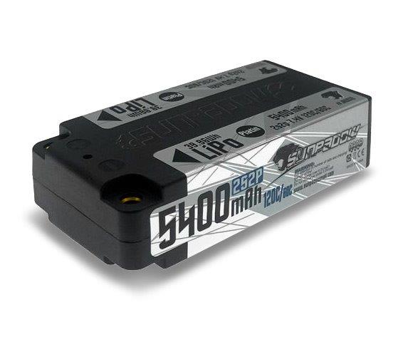 SUNPADOW Li-Po Batteri 2S 7.4V 5400mAh 120C Shorty Platin*