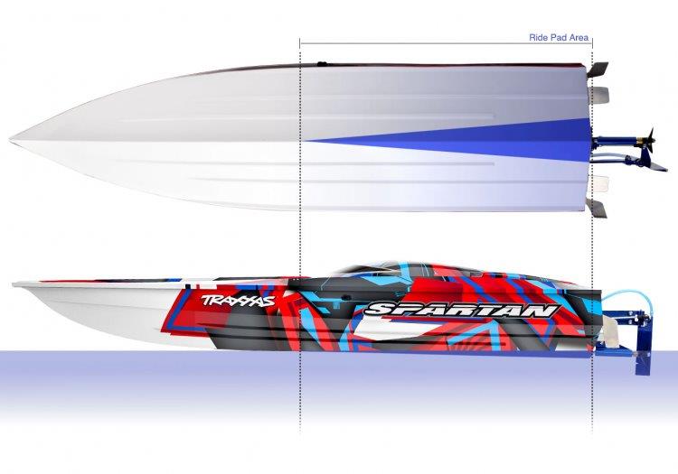 Traxxas Spartan BL TQi TSM - Utan Batteri & Laddare Röd - 11